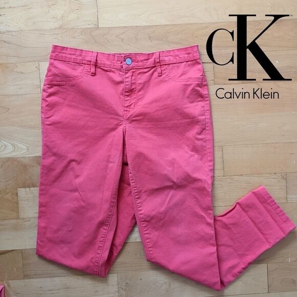 CALVIN Klein coral jeans size 12 @E - Picture 1 of 8